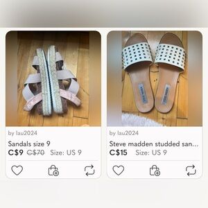 set of two pairs of sandals